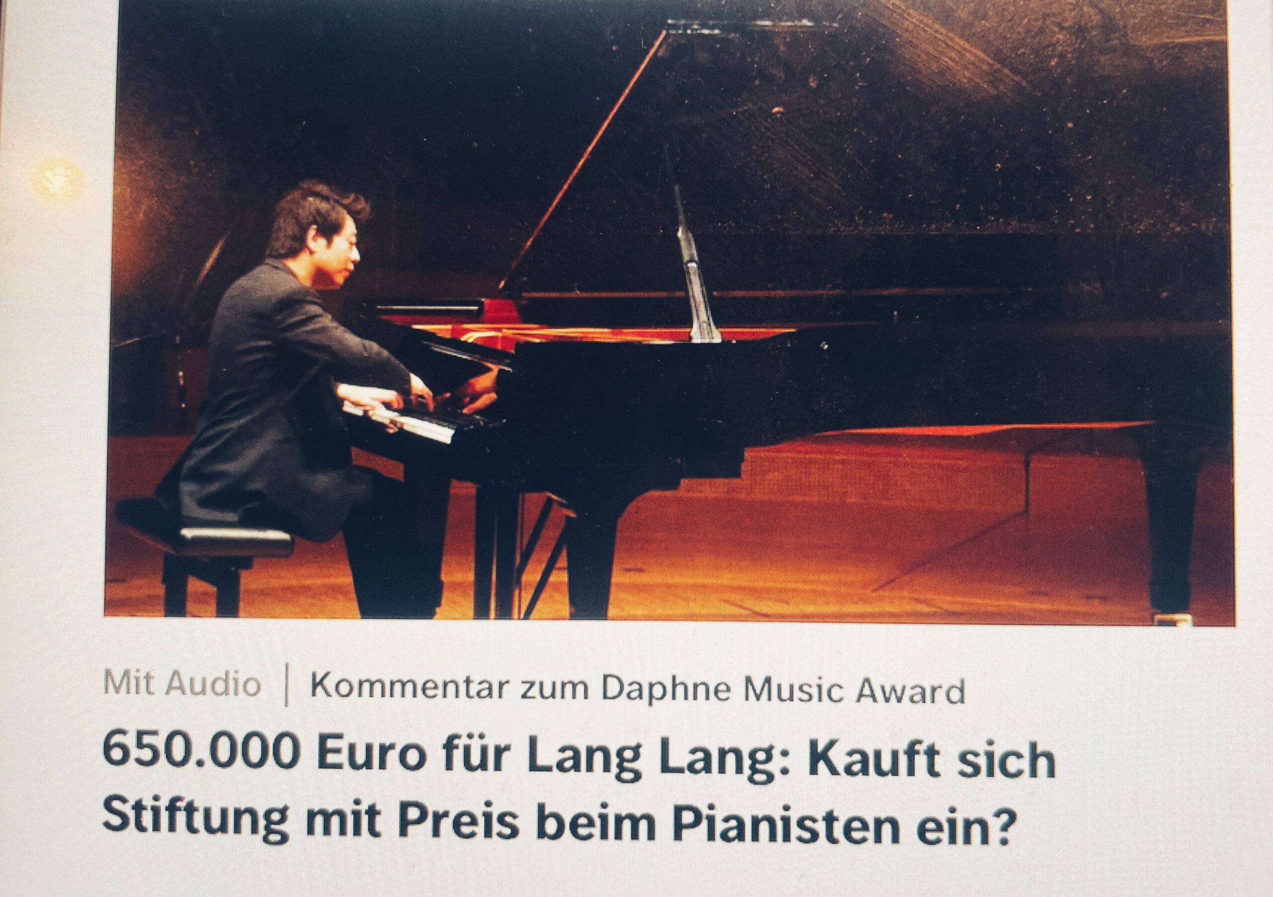 650.000 Euro für Lang Lang?