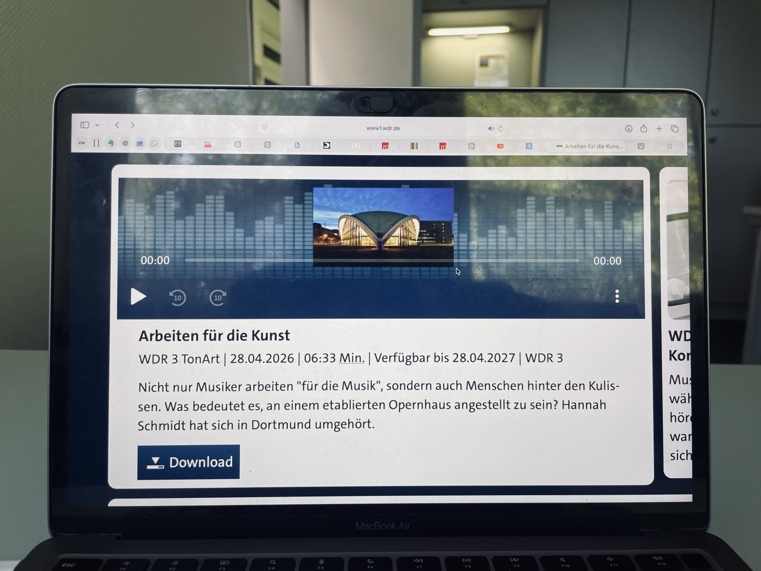 Arbeiten für die Kunst